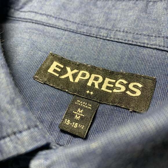 EXPRESS Men’s Short Sleeve Button Down (Cotton) - Picture 6 of 6